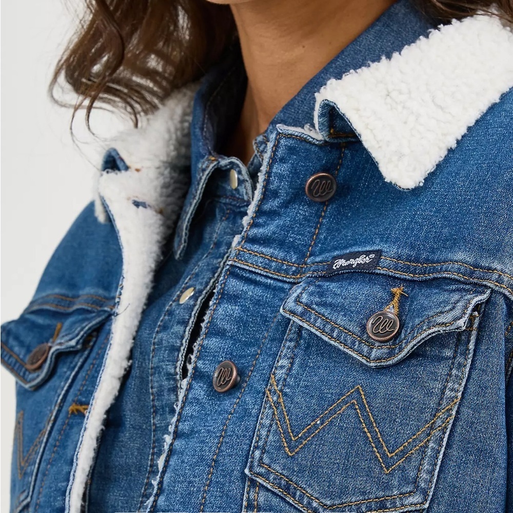 Wrangler Retro Sherpa lined classic western jacket - Picture 4 of 11